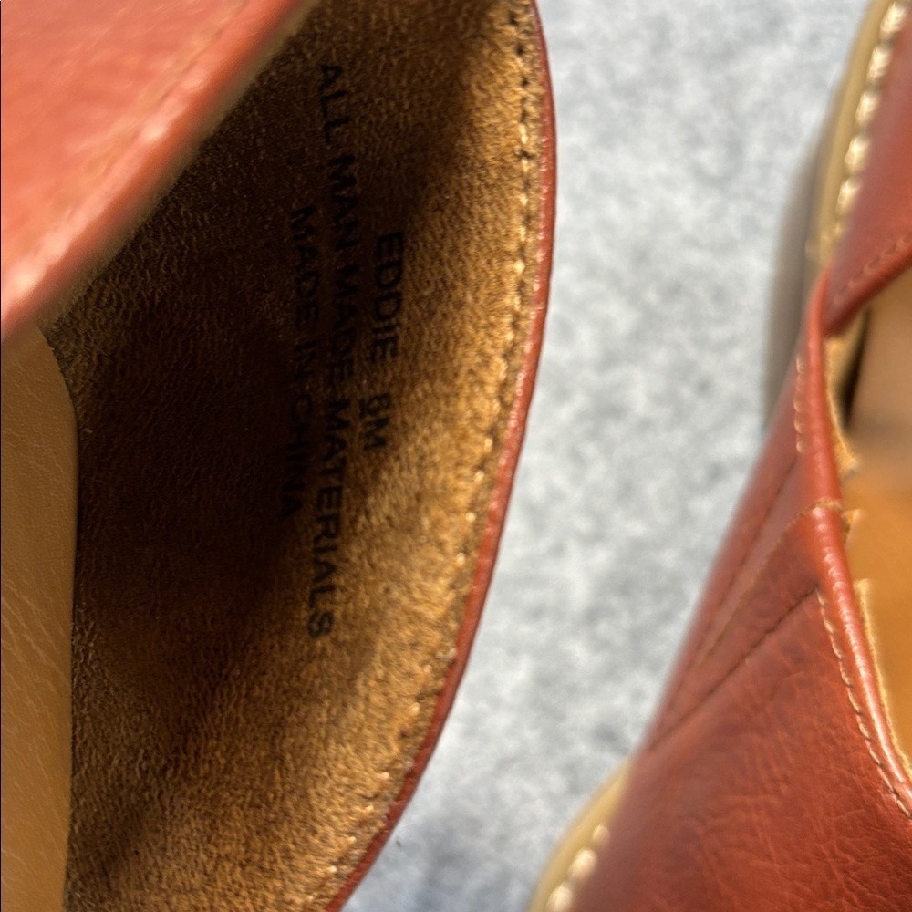 Cynthia Rowley red  Brown Eddie Leather slide on heel boot Shoes size 6 - Picture 9 of 11